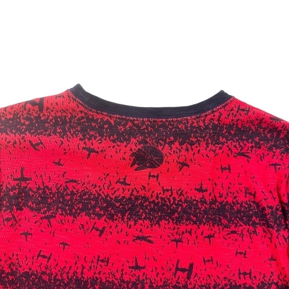 Gap Star Wars waffle weave shirt tee Millennium Falcon red blue long sleeves L - Picture 8 of 10